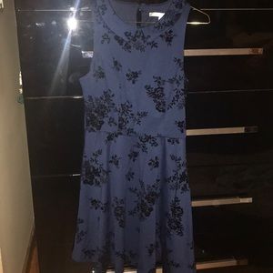 Navy flower print dress
